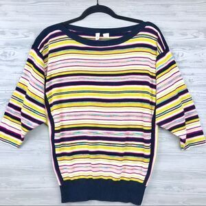 Anthropologie MOTH color striped sweater